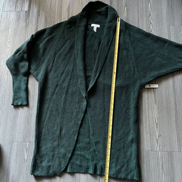 Leith Cardigan Womens Small Open Front Green - Picture 6 of 9